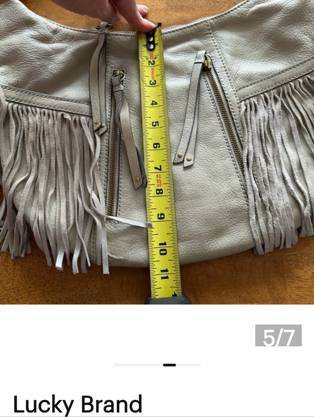 Lucky Fringe Shoulder Bag in Light Taupe - Stylish Everyday Crossbody